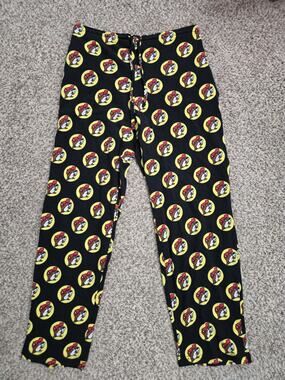 BUC- EES "BEAVER LOGO" ALL OVER PRINT PAJAMA/ LOUNGE PANTS WOMEN'S SIZE SMALL